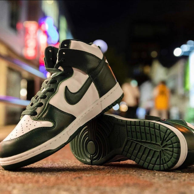 25 NIKE dunk high Spartan green 25.0 ダンク