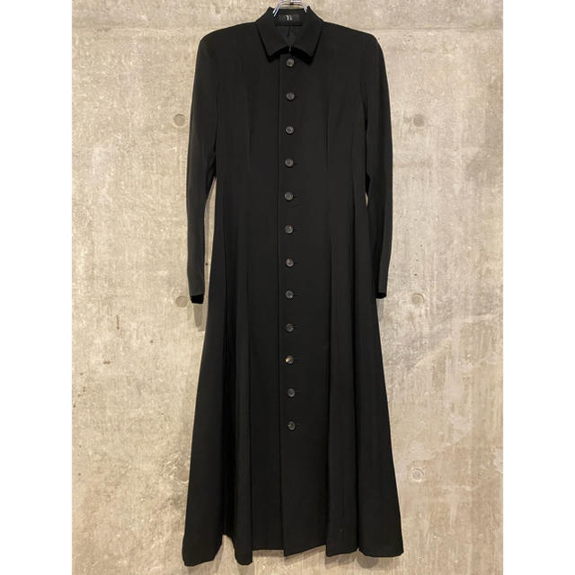 Yohji Yamamoto(ヨウジヤマモト)のヨウジヤマモト ウールギャバ 12連ボタン ロングドレスコート #［733］ レディースのジャケット/アウター(ロングコート)の商品写真