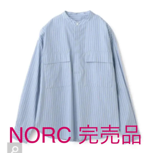 ENFOLD(エンフォルド)のノーク　ユニセックスプルオーバーシャツ　ライトブルー　norc レディースのトップス(シャツ/ブラウス(長袖/七分))の商品写真