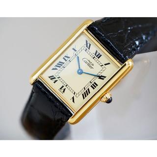 カルティエ(Cartier)の美品 カルティエ マスト タンク アイボリー LM Cartier (腕時計(アナログ))