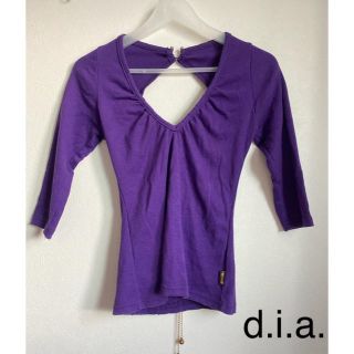 ダイア(d.i.a)の【最終値下】d.i.a. バックカットチェーンスピンドル七分トップス¥2300→(カットソー(長袖/七分))