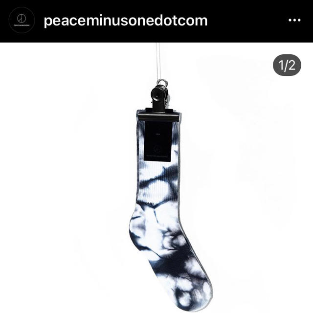 peaceminusone TIE-DYESOCKS#1BLACK