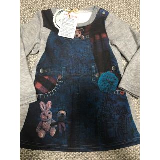 ザラキッズ(ZARA KIDS)の未使用　転写プリント柄　ワンピース　最終価格(ワンピース)