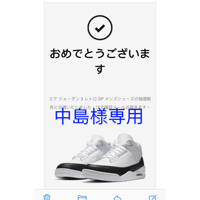 ジョーダン3 フラグメント jordan3 ナイキ nike  fragment