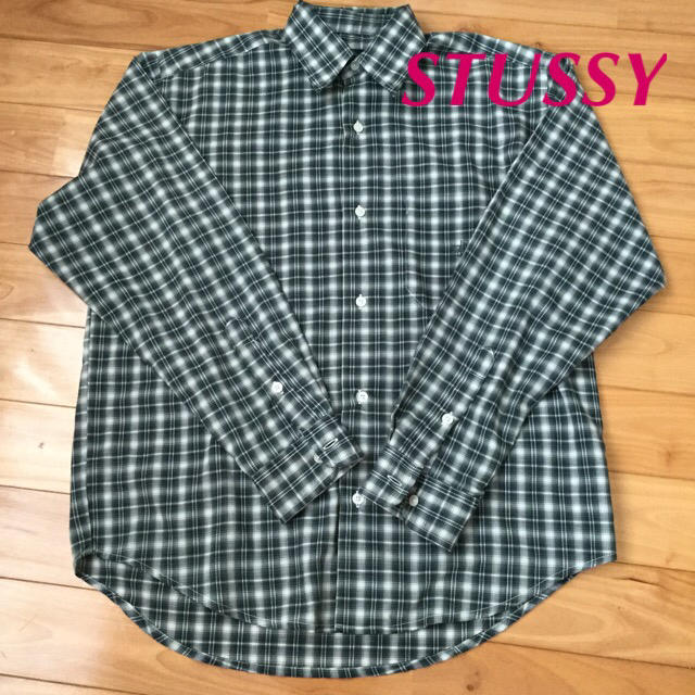 STUSSY(ステューシー)のチェックシャツ 紺タグ オールドステューシー  L、 L L 長袖 コットン メンズのトップス(シャツ)の商品写真