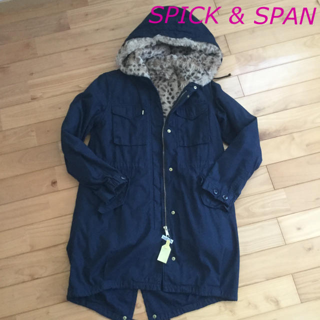 Spick & Span(スピックアンドスパン)のスピックアンドスパン  モッズコート　ライナー付　ネイビー　ブルゾン　ジャンバー レディースのジャケット/アウター(モッズコート)の商品写真