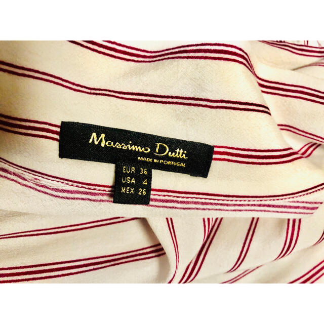 Massimo Dutti(マッシモデュッティ)の【マッシモ　デュッティ】レディースストライプ ブラウス トップス レディースのトップス(シャツ/ブラウス(長袖/七分))の商品写真