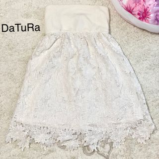 ダチュラ(DaTuRa)の【美品／最終値下】DaTuRa 花柄レースベアワンピ ¥3500→(ミニワンピース)