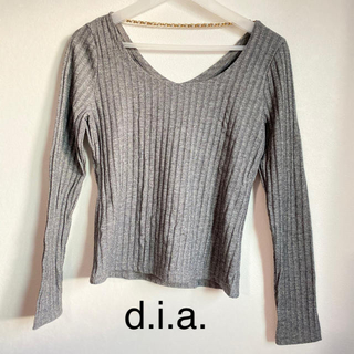 ダイア(d.i.a)のd.i.a. バックチェーンリブニットトップス ¥2600→(カットソー(長袖/七分))