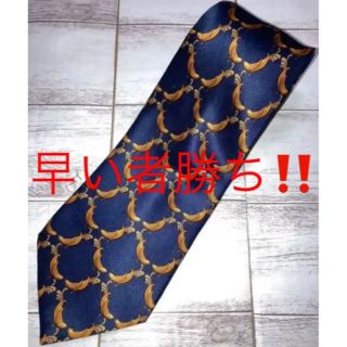 ランバン(LANVIN)の【美品】LANVIN ランバン 総柄ネクタイ バード柄(ネクタイ)