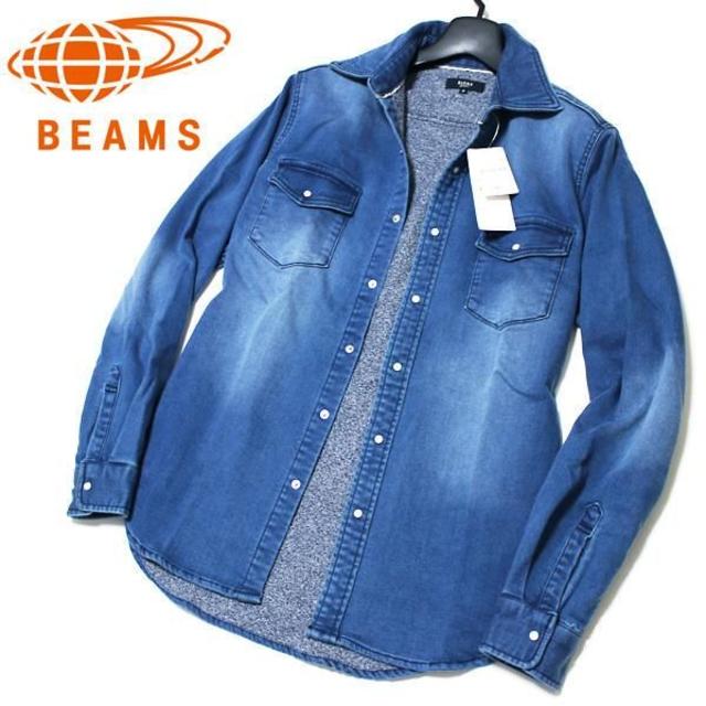 BEAMS(ビームス)の新品 Ｍ ビームス BEAMS ビンテージ加工 ジョグデニム ウエスタンシャツ メンズのトップス(シャツ)の商品写真