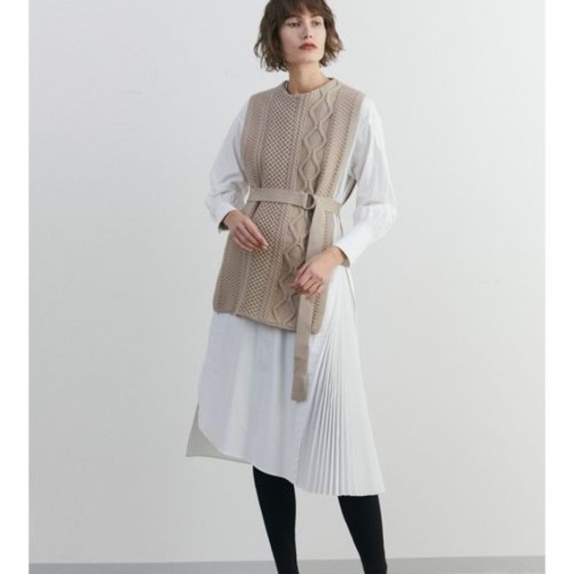 【大注目】 新品同様☆エレンディーク☆ベスト付シャツワンピース☆ ロングワンピース/マキシワンピース 【大注目】 新品同様☆エレンディーク☆ベスト付シャツワンピース☆ ロングワンピース/マキシワンピース