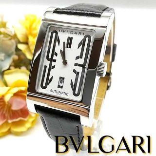 ブルガリ(BVLGARI)の極美品 2ヶ月保証付き ブルガリ レッタンゴロ  自動巻き メンズ 時計(腕時計(アナログ))