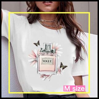 【大幅値下げ SALE】VOGUE香水 蝶々デザイン 可愛い 大人気 Mサイズ(Tシャツ(半袖/袖なし))