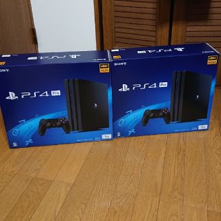 プレイステーション4(PlayStation4)の楓様専用新品 未開封　PS4 Pro 本体 CUH-7200BB ブラック 2台(携帯用ゲーム機本体)