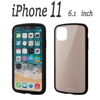 エレコム(ELECOM)のiPhone 11ケース TOUGH SLIM LITE 高硬度8H ベージュ(iPhoneケース)