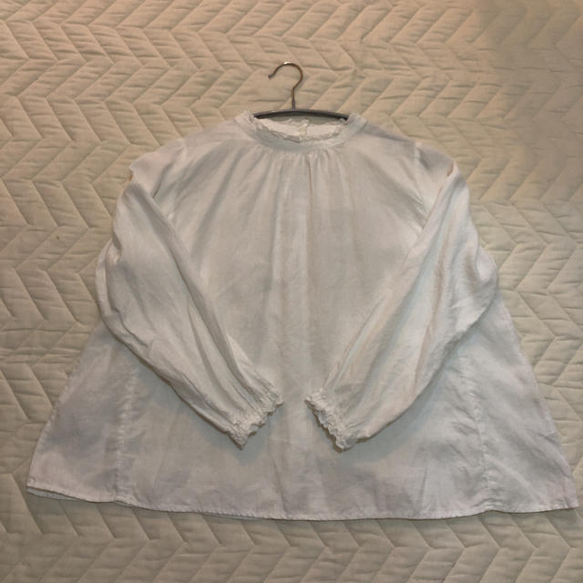 nest Robe(ネストローブ)のnest robe/ スタンドフリル ブラウス white レディースのトップス(シャツ/ブラウス(長袖/七分))の商品写真