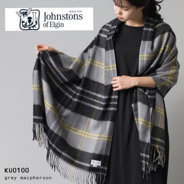 Johnstons - 新品 ︎ ジョンストンズ 大判 カシミヤ グレー ストール マフラー カシミアの通販 by kiho's shop