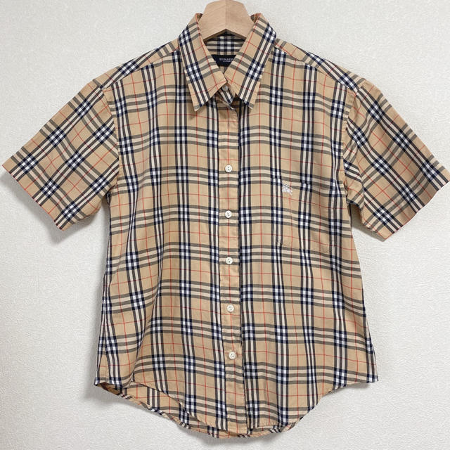 BURBERRY(バーバリー)のBURBERRY バーバリー　シャツ　半袖 レディースのトップス(シャツ/ブラウス(半袖/袖なし))の商品写真