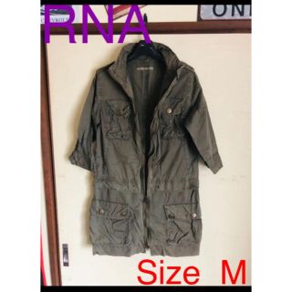 アールエヌエー(RNA)の【Size M】RNA ミリタリー ロングコート カーキ 七分袖 アールエヌエー(ミリタリージャケット)