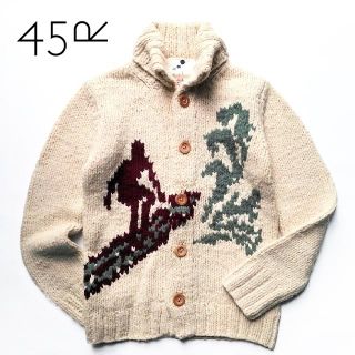 ■45R■カウチンニット■グラデーションボーダー■size3