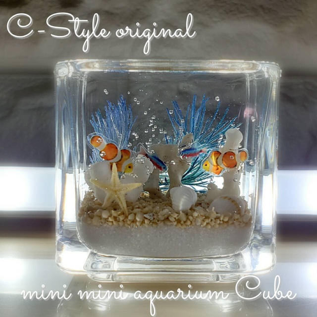 可愛い 海ハーバリウム ～mini mini aquarium CUBE～