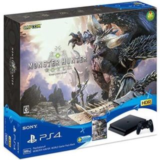 プレイステーション4(PlayStation4)のプレイステーション4本体 スリム500GB MHW 同梱版[中古](家庭用ゲーム機本体)