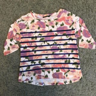 フィス(FITH)のフィス　花柄ボーダーチュニック(Tシャツ/カットソー)