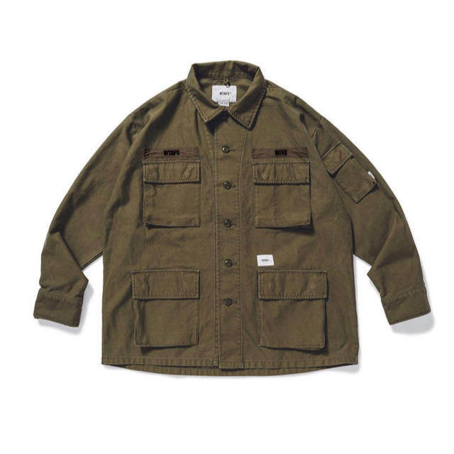 WTAPS JUNGLE LS 01/ Shirt Cotton Satin M - ミリタリージャケット