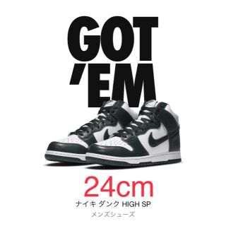 ナイキ(NIKE)の希少サイズ 24 NIKE DUNK HIGH PRO GREEN ダンク (スニーカー)