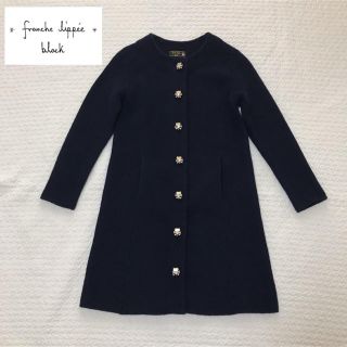 フランシュリッペ(franche lippee)のfranchelippee black ✳︎ノーカラーロングコート(ロングコート)