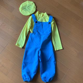 キッズ用コスチューム　ミニオン風　3点セット　コスプレ衣装(衣装一式)