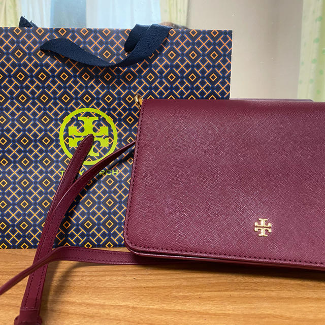 レザー開閉トリーバーチ ショルダーバッグ レディース TORY BURCH ワインレッド