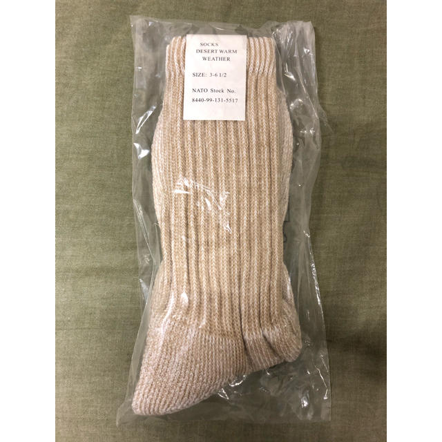 COMOLI(コモリ)の新品　英軍実物90s British Army Desert Socks 靴下 メンズのレッグウェア(ソックス)の商品写真