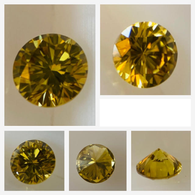 (R918-1)FancyIntenseYellowダイアモンド 0.102ct