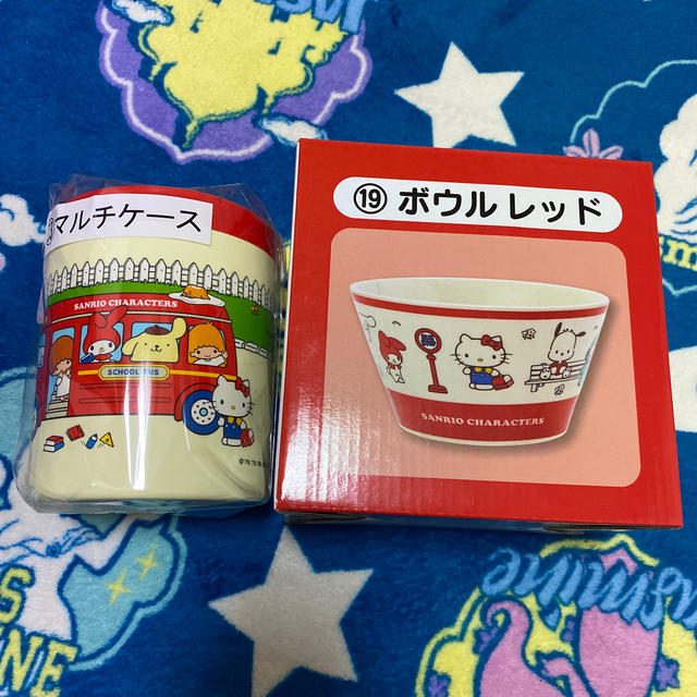 サンリオ(サンリオ)のサンリオ 当りくじ マルチケース ボウルレッド エンタメ/ホビーのおもちゃ/ぬいぐるみ(キャラクターグッズ)の商品写真