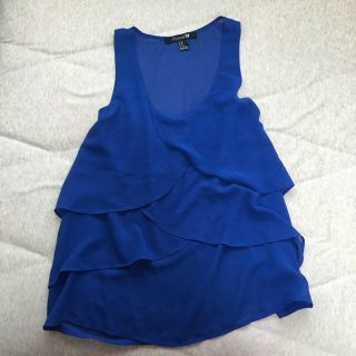 フォーエバートゥエンティーワン(FOREVER 21)のForever21 シフォントップス(カットソー(半袖/袖なし))