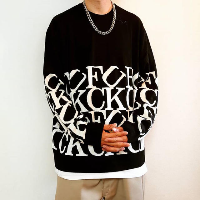 Supreme(シュプリーム)の黒 XL supreme Fuck Sweater シュプリーム  セーター メンズのトップス(ニット/セーター)の商品写真