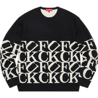 シュプリーム(Supreme)の黒 XL supreme Fuck Sweater シュプリーム  セーター(ニット/セーター)