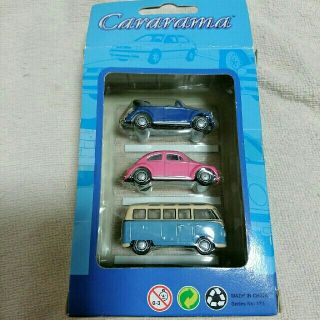 フォルクスワーゲン(Volkswagen)のcararama vw 1/72ｽｹｰﾙ　ﾀﾞｲｷｬｽﾄ　ﾐﾆｶｰ　３台　(ミニカー)