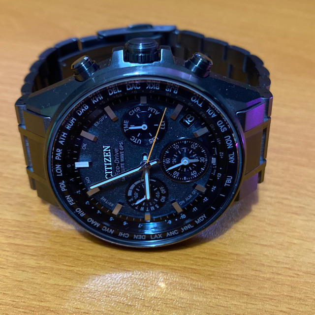 CITIZEN シチズン アテッサ ブラックチタン 美品 CC4004-58Eチタン