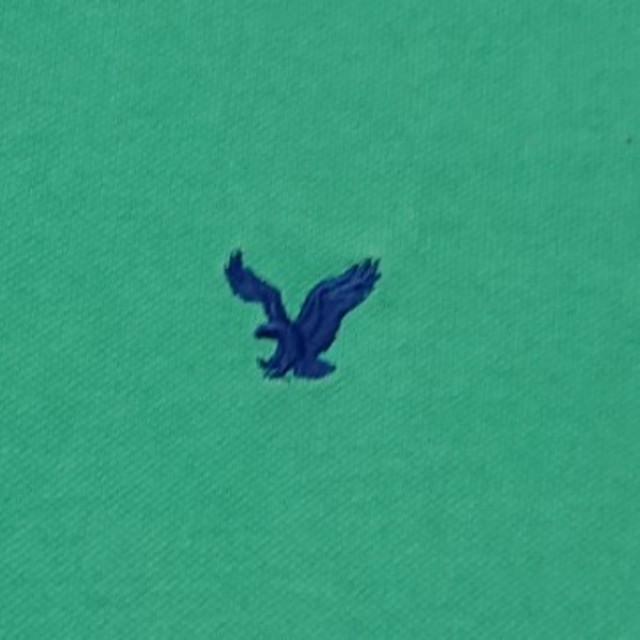 American Eagle(アメリカンイーグル)のアメリカンイーグルワンポイント ポロシャツカラーライトグリーン サイズ M メンズのトップス(ポロシャツ)の商品写真