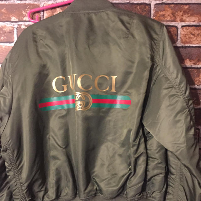 alpha(アルファ)のセレクトショップ購入 アルファ ma-1 alpha gucci グッチ  メンズのジャケット/アウター(フライトジャケット)の商品写真