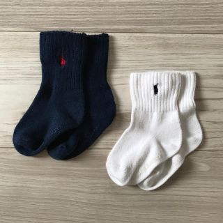 ラルフローレン(Ralph Lauren)のRALPH LAURENラルフローレン　こども　靴下　11㎝-13㎝　白色・紺色(靴下/タイツ)