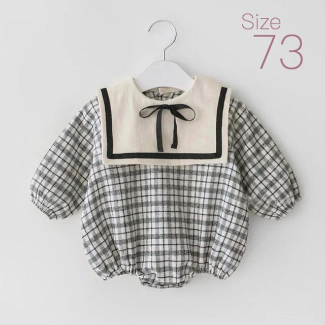 セーラーロンパース ❤︎ブラック 73 キッズ/ベビー/マタニティのベビー服(~85cm)(ロンパース)の商品写真