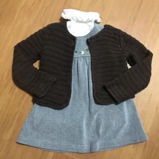 ベビーギャップ(babyGAP)のベビーギャップ　ボレロ　カーディガン　ダークブラウン　双子　②(カーディガン/ボレロ)