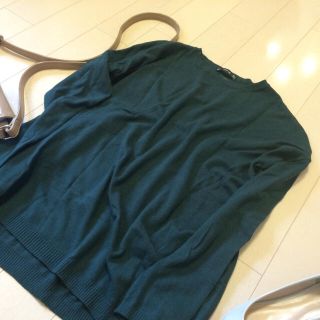 ザラ(ZARA)のザラ コットンニット ダークグリーン(ニット/セーター)