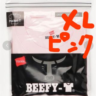 ヘインズ(Hanes)のhanes ビーフィー  ピンク　xl 新品未使用(Tシャツ/カットソー(半袖/袖なし))