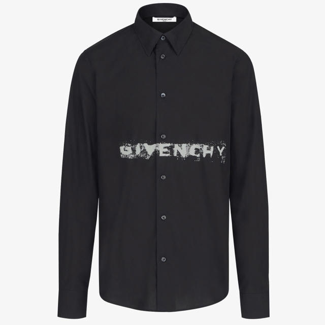 サンローラン美品 19SS GIVENCHY ジバンシィ ジバンシー ロゴ ドレス シャツ