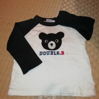 ダブルビー(DOUBLE.B)のミキハウス★ダブルビー★白★ロンＴシャツ★70〜80(Ｔシャツ)